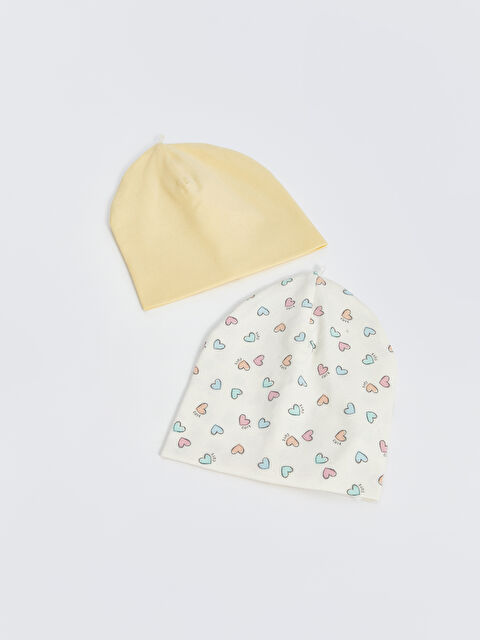 LCW baby Baskılı Kız Bebek Bere 2'li - S56417Z1-VJK