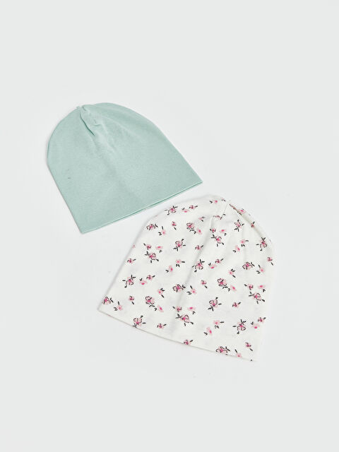 LCW baby Printed Baby Girl Beanie 2 Pieces - S56418Z1-LRA