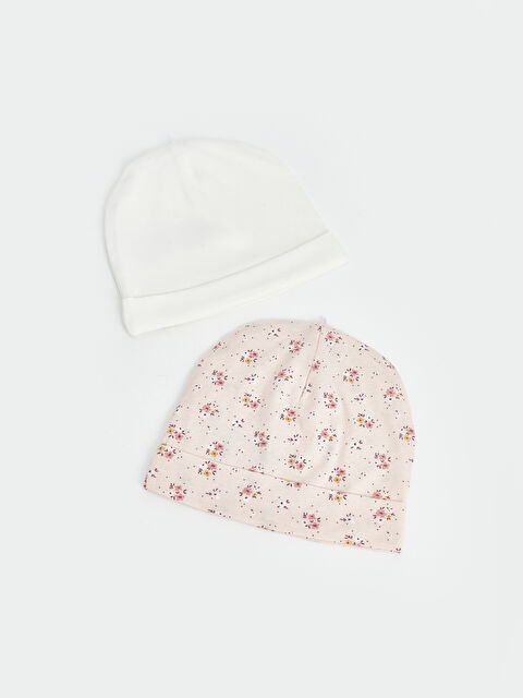 LCW baby Printed Baby Girl Beanie 2 Pieces - S56420Z1-LSZ