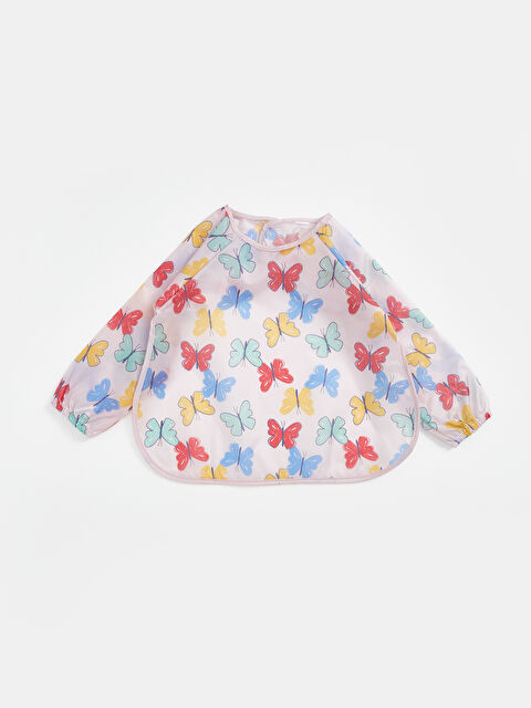 LCW baby Kelebek Baskılı Kız Bebek Mama Önlüğü - S56440Z1-LT4