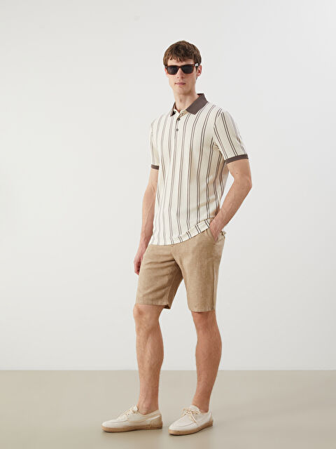 LCW Vision Standart Kalıp Keten Karışımlı Erkek Şort - S56474Z8-DU7