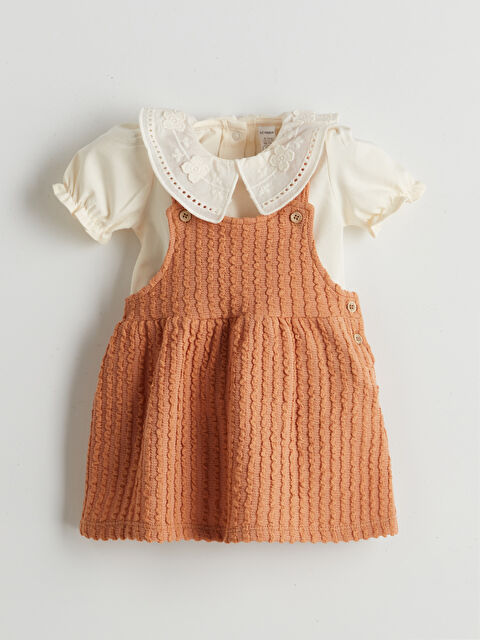 LCW baby Nakışlı Kız Bebek Bluz ve Elbise 2'li - S56519Z1-GGZ