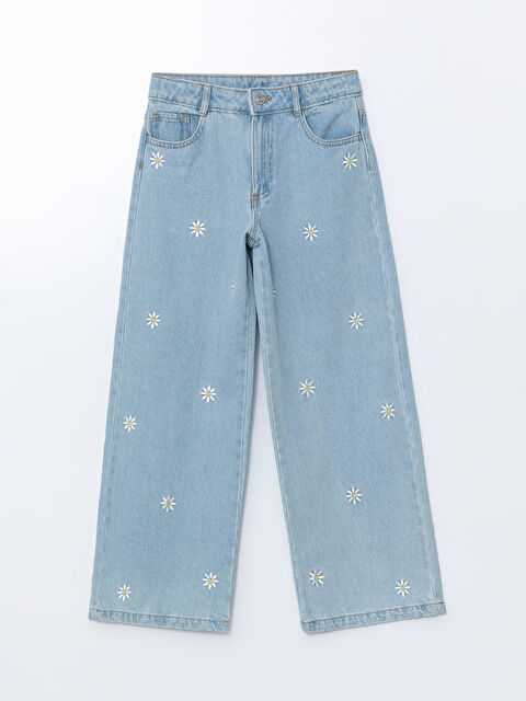 LCW Kids Wideleg Kız Çocuk Jean Pantolon - S56551Z4-311