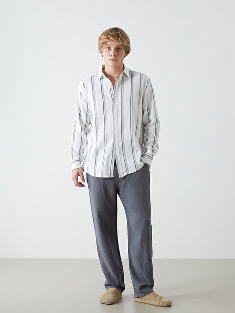 XSIDE Rahat Kalıp Müslin Erkek Pantolon - S56598Z8-YRH