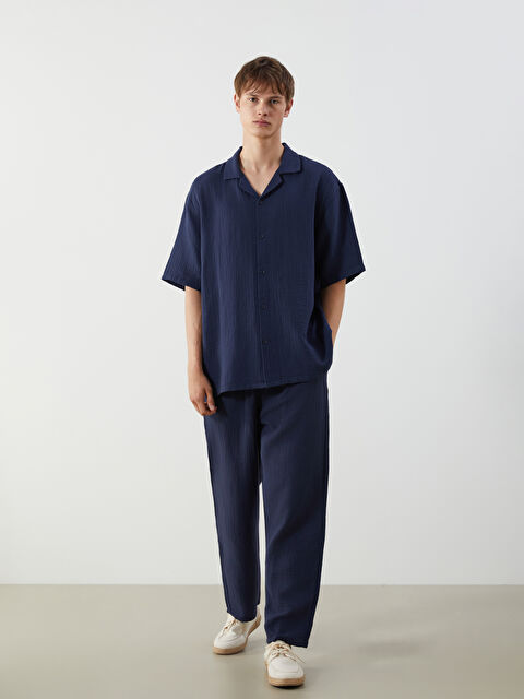 XSIDE Lacivert Rahat Kalıp Müslin Erkek Pantolon - S56598Z8-Z46 | LCW