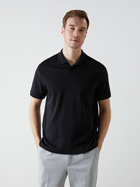 LCWAIKIKI Classic Polo Yaka Düz İnterlok Erkek Tişört - S56622Z8-CVL