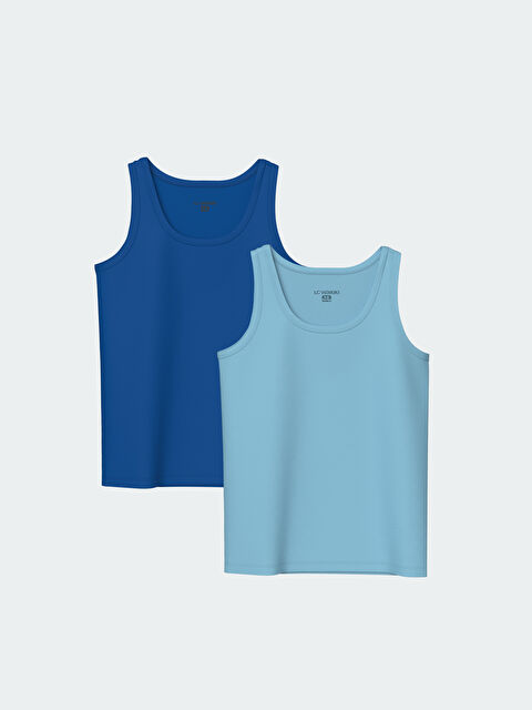 LCW Kids Bisiklet Yaka Erkek Çocuk Atlet 2'li - S56671Z4-JSW