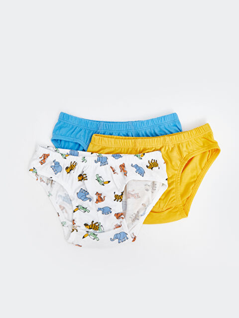 LCW Kids Beli Lastikli Baskılı Erkek Çocuk Külot 3'lü - S56779Z1-LU7