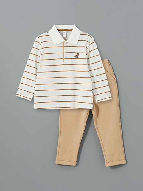 LCW Kids Ensemble T-Shirt Col Roulé et Pantalon Garçons, Lot de 2 - S56788Z1-LRA