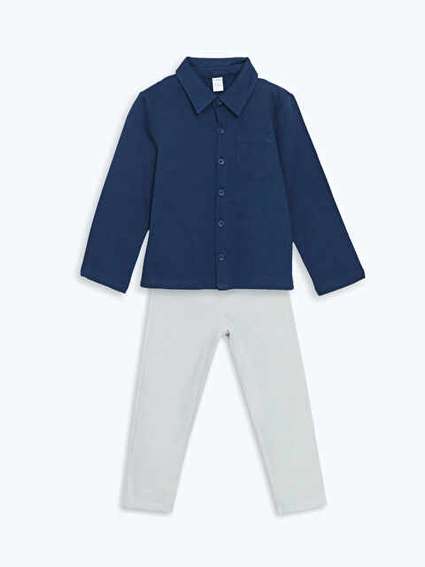 LCW Kids Basic Erkek Çocuk Gömlek ve Pantolon 2'li - S56795Z1-HSD