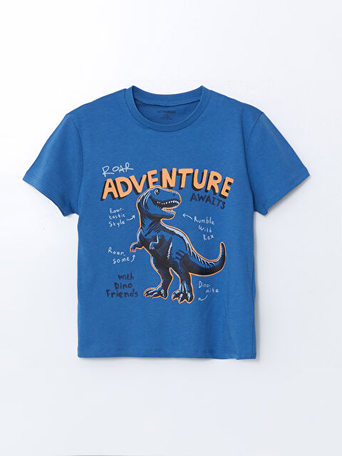 LCW Kids Dinozor Baskılı Erkek Çocuk Tişört