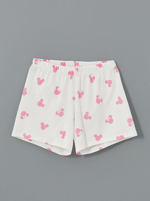 LCW Kids Beli Lastikli Minnie Mouse Baskılı Kız Çocuk Pijama Şort - S56926Z4-LU8