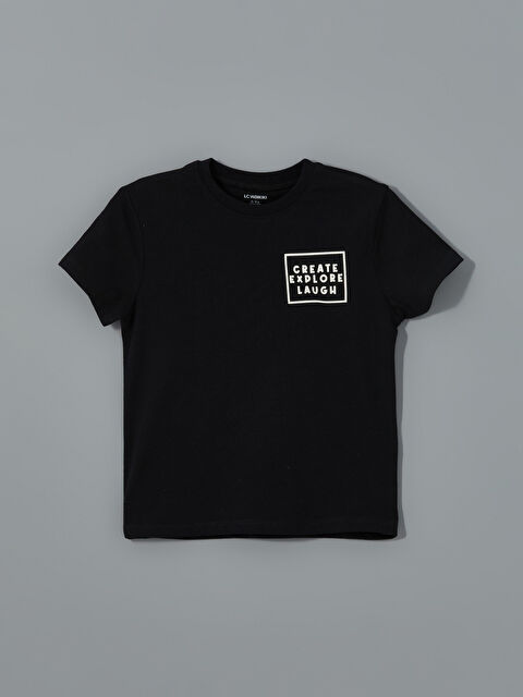 LCW Kids Bisiklet Yaka Baskılı Erkek Çocuk Tişört - S56997Z1-CVL