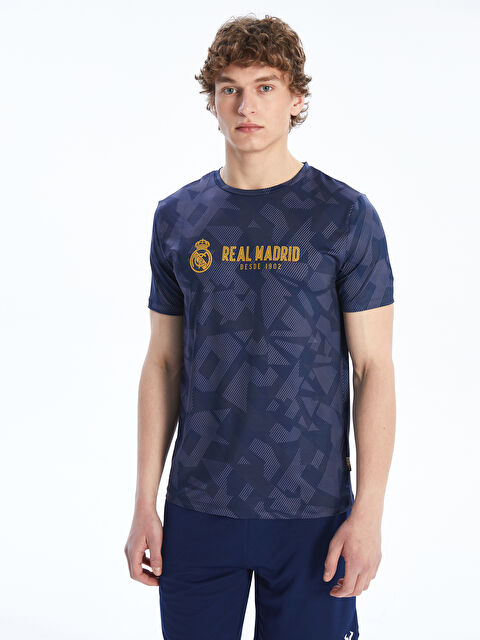 XSIDE ACTIVE Bisiklet Yaka Real Madrid Baskılı Erkek Taraftar Tişört - S57025Z8-LQQ