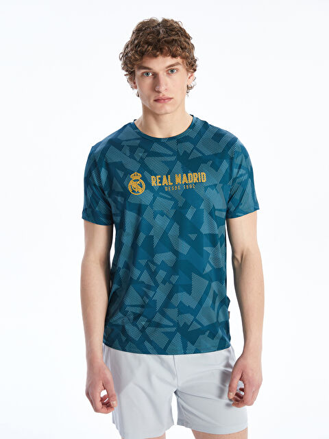 XSIDE ACTIVE Bisiklet Yaka Real Madrid Baskılı Erkek Taraftar Tişört - S57025Z8-SW8