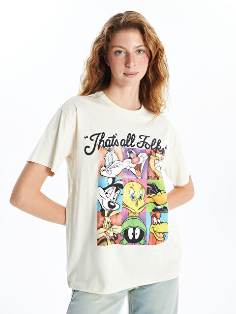 XSIDE Crew Neck Bugs Bunny and Friends Printed Women's T-Shirt - S57085Z8-FF7