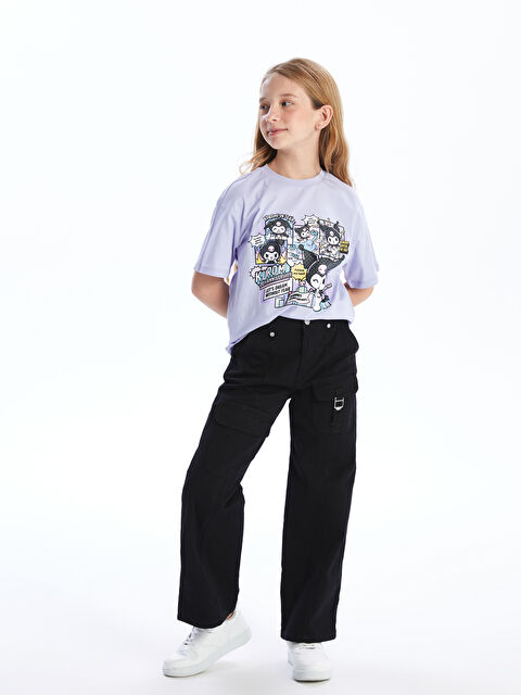 LCW Kids Beli Ayarlanabilir Lastikli Kız Çocuk Kargo Pantolon - S57168Z4-CVL