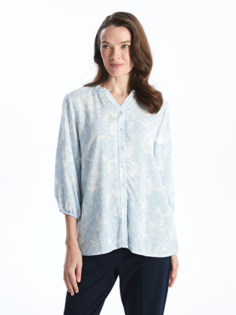 LCW Grace Kaçık Yaka Desenli Kadın Bluz - S57200Z8-LQK