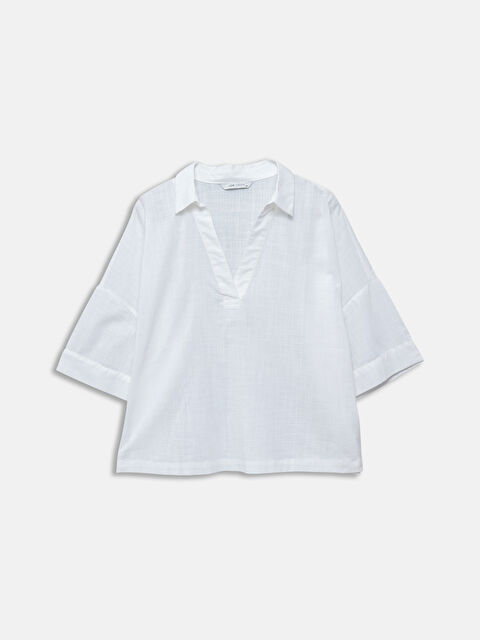 LCW Vision Γυναικεία Ίσια Μπλούζα με Κοντό Μανίκι - S57214Z8-R9J