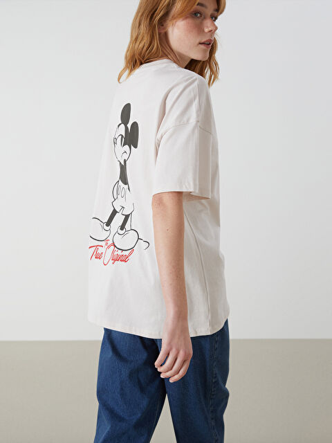LCW Vision Mickey Mouse Printed Oversize Women's T-Shirt - S57242Z8-G0H