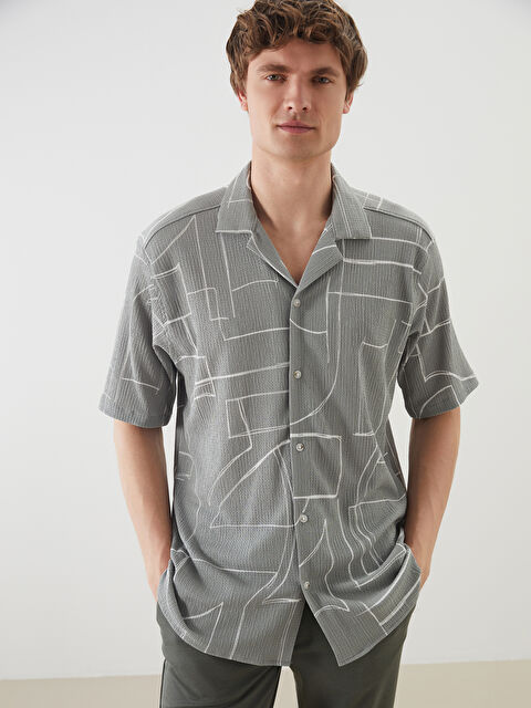 LCW Vision Regular Fit Kısa Kollu Desenli Erkek Gömlek - S57288Z8-CW2