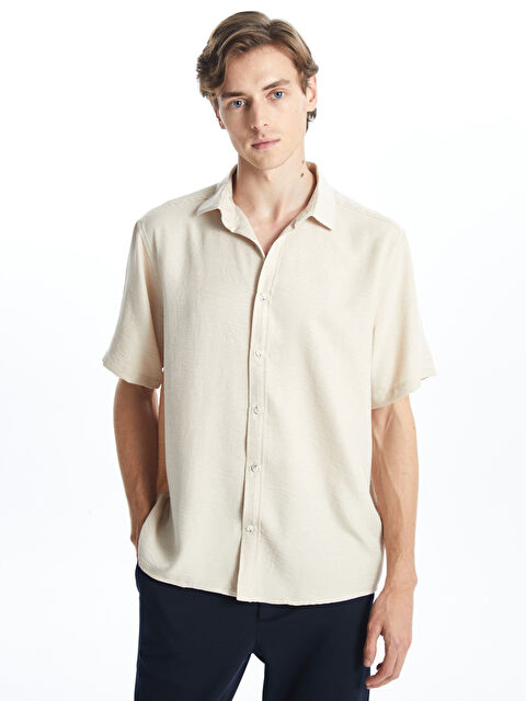 LCW Vision Regular Fit Kısa Kollu Erkek Gömlek - S57291Z8-S41