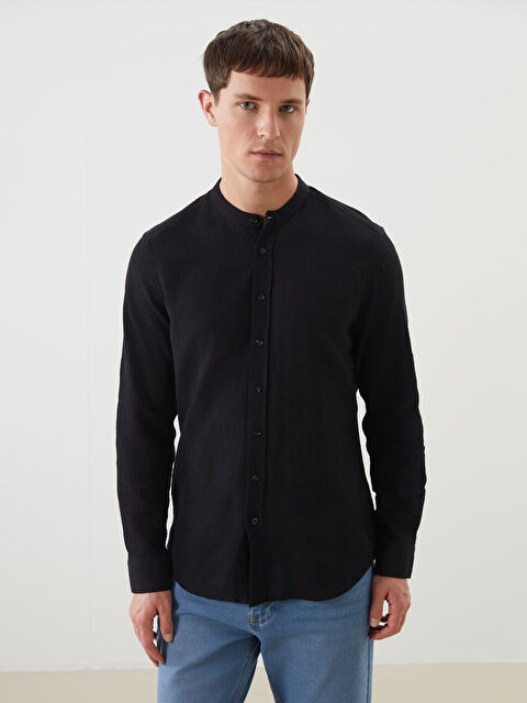 LCWAIKIKI Classic Regular Fit Krinkle Büzgülü Erkek Gömlek - S57317Z8-RQL