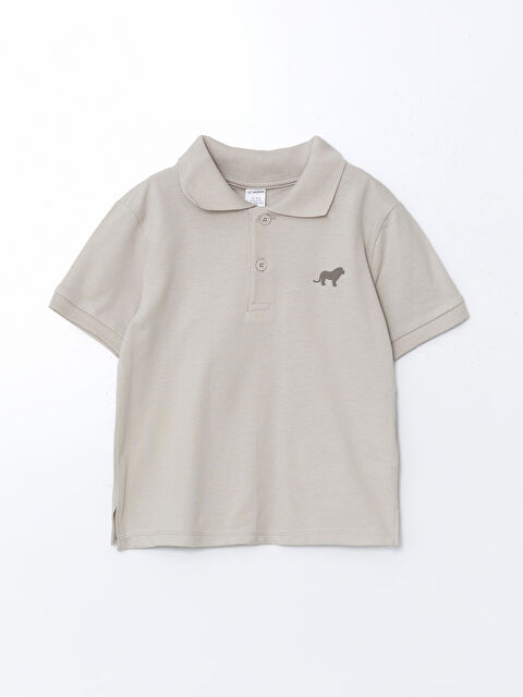 LCW Kids Polo Yaka Baskılı Erkek Çocuk Tişört - S57326Z1-G5K