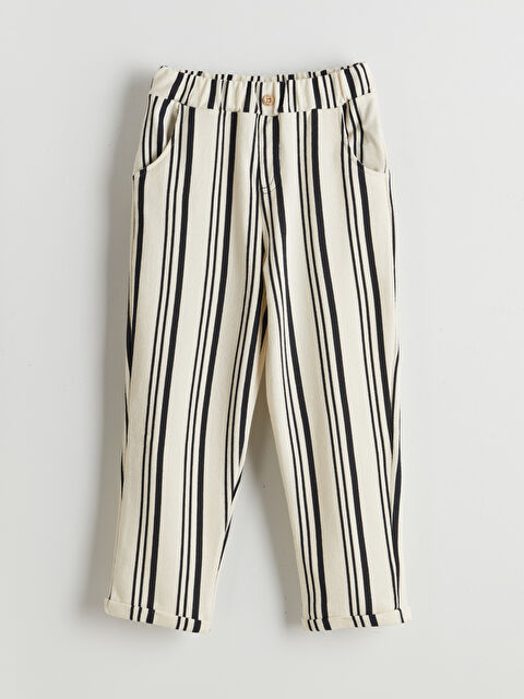 LCW Kids Beli Lastikli Çizgili Erkek Çocuk Pantolon