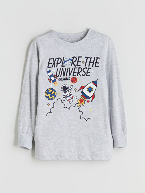 LCW Kids Bisiklet Yaka Erkek Çocuk Pijama Üst - S57359Z4-LAK