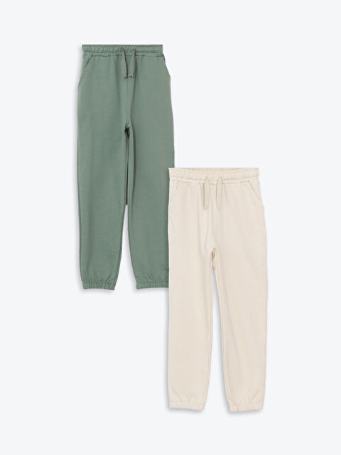 LCW Kids Beli Lastikli Erkek Çocuk Jogger Eşofman Alt 2'li - S57376Z1-GX7
