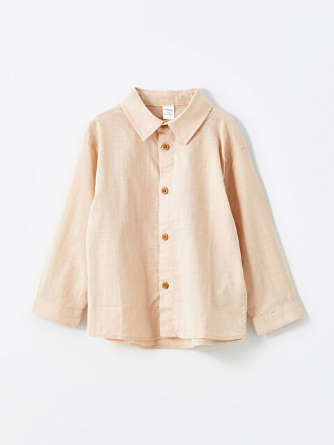 LCW Kids Basic Uzun Kollu Erkek Çocuk Gömlek - S57447Z1-G3Y