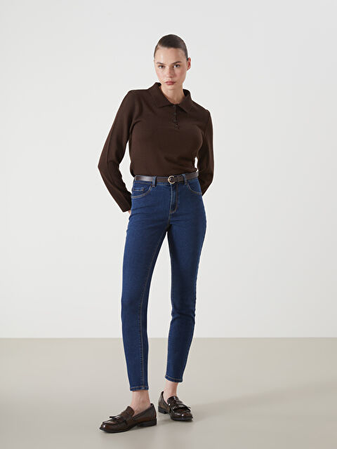 LCW Jeans Дънки за жени с колан, слим фит - S57616Z8-309