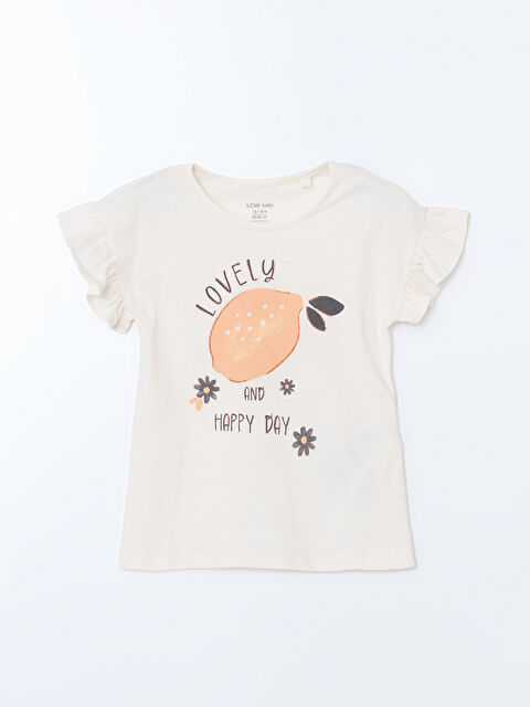 LCW baby Limon Baskılı Kız Bebek Tişört - S57697Z1-YQ3