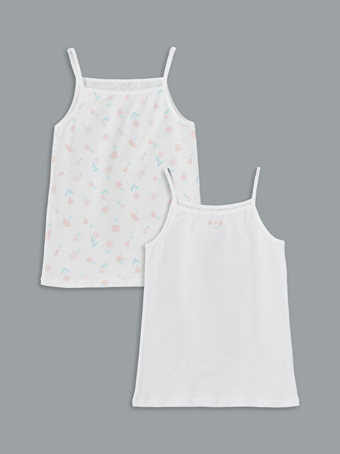 LCW Kids Kare Yaka Kız Çocuk Atlet 2'li - S57700Z4-Q6K