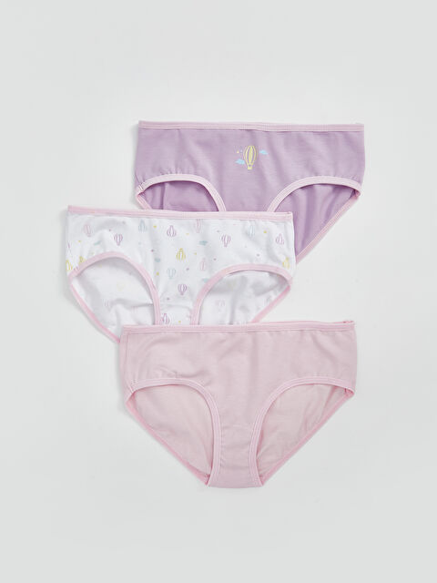LCW Kids Baskılı Kız Çocuk Külot 3'lü - S57738Z4-LU8