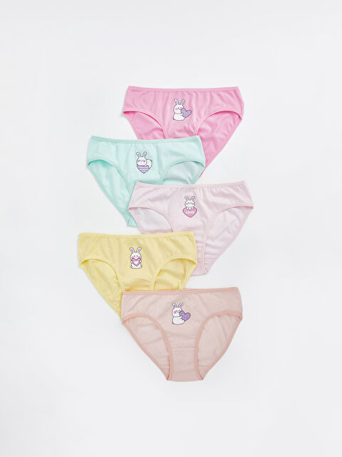 LCW Kids Baskılı Kız Çocuk Külot 5'li - S57740Z4-FUT
