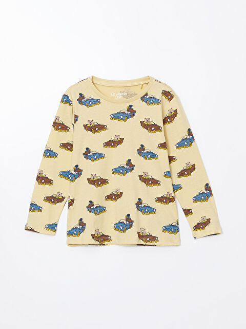 LCW Kids Bisiklet Yaka Erkek Çocuk Pijama Üst - S57762Z1-LUE