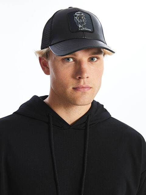 LCW ACCESSORIES Deri Görünümlü Erkek Kep Şapka - S57819Z8-CVL