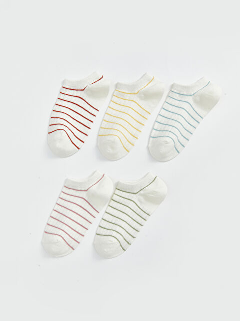 LCW DREAM Çizgili Kadın Sneaker Çorap 5'li - S57855Z8-FDU