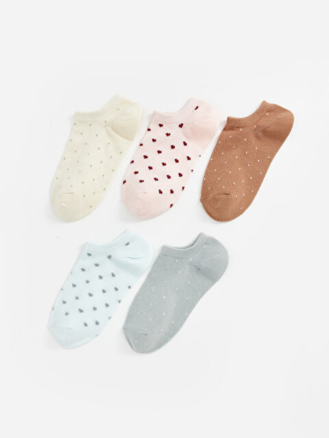 LCW DREAM Desenli Kadın Sneaker Çorap 5'li - S57861Z8-FDP