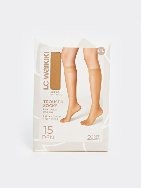 LCW DREAM 15 Denye Kadın Diz Altı Çorap 2'li - S57906Z8-HZY