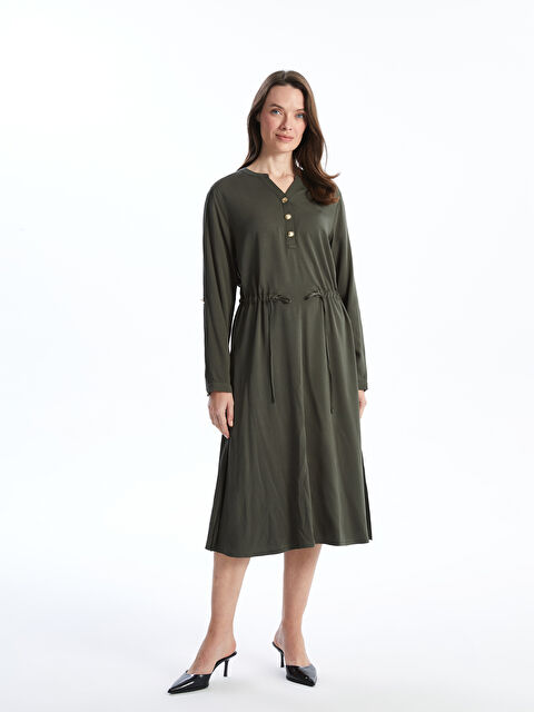 LCW Grace უბრალო ნაკეცებიანი ქალებისთვის მიდი კაბა - S57919Z8-K0F