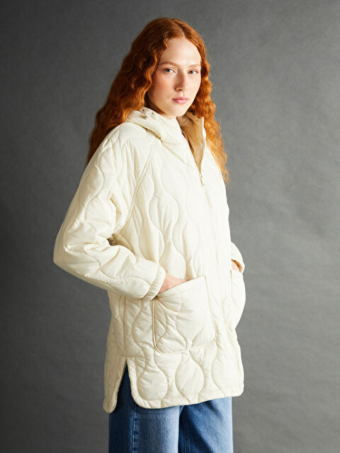 LCW Vision Kapüşonlu Kapitone Kadın Şişme Mont - S57954Z8-SB4