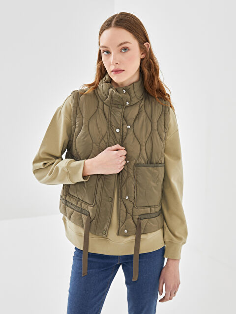 LCW Vision Dik Yaka Kapitone Kadın Şişme Yelek - S57965Z8-RSX