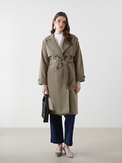 大原 LCW Vision Ceket Yaka Oversize Kadın Trençkot - S57966Z8-L6S | LCW