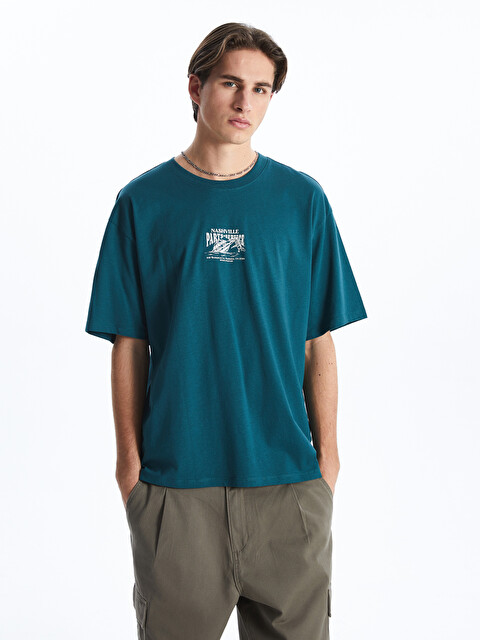 XSIDE Crew Neck Tennessee Printed Jersey Men's T-Shirt - S58032Z8