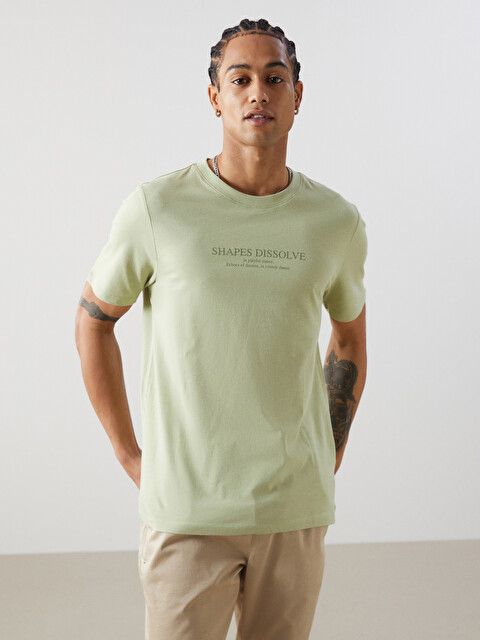 XSIDE Crew Neck Printed Jersey Men's T-Shirt - S58033Z8-VKB - LC