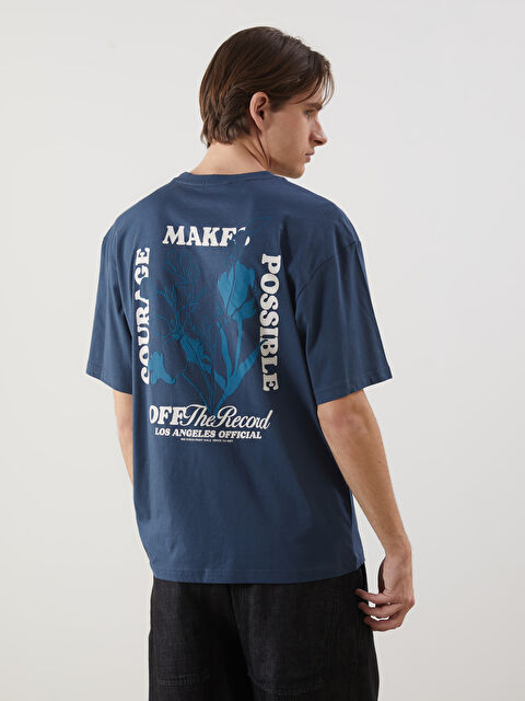 XSIDE Bisiklet Yaka Baskılı Penye Erkek Tişört - S58037Z8-HJT