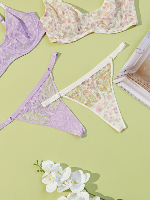 LCW DREAM Çiçekli Tanga Külot 2'li Paket - S58170Z8-LRA
